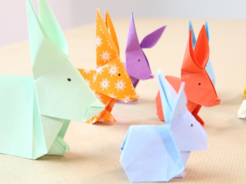 Lapins en origami