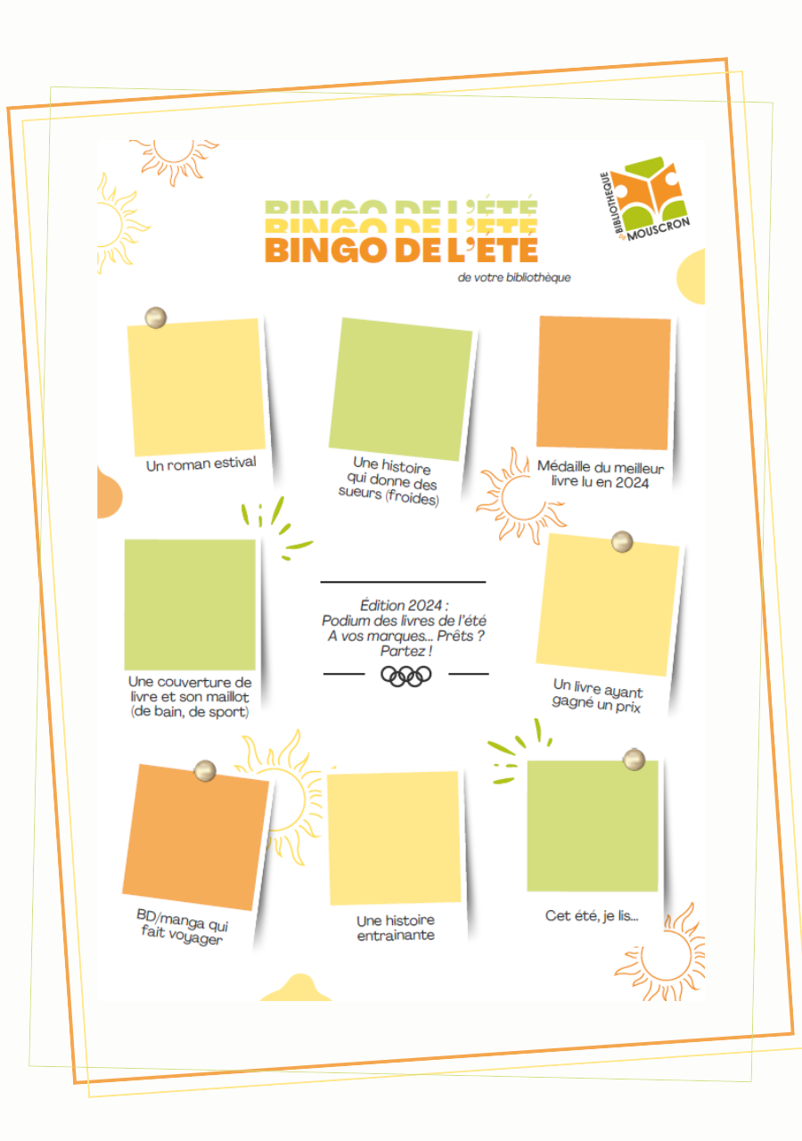 Visuel du bingo de l'été