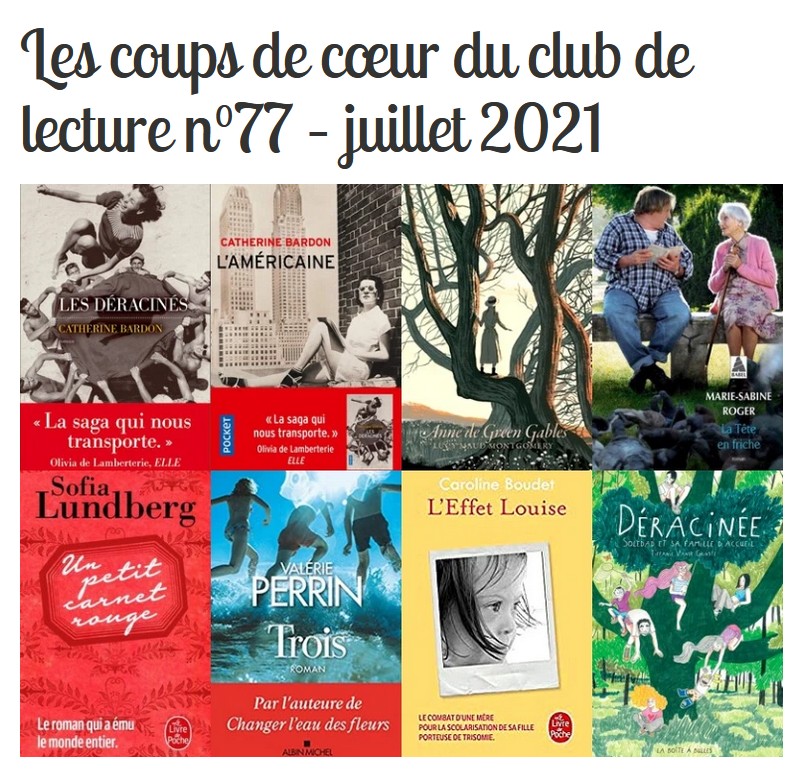 Image reprenant les derniers coups de coeur du club de lecture