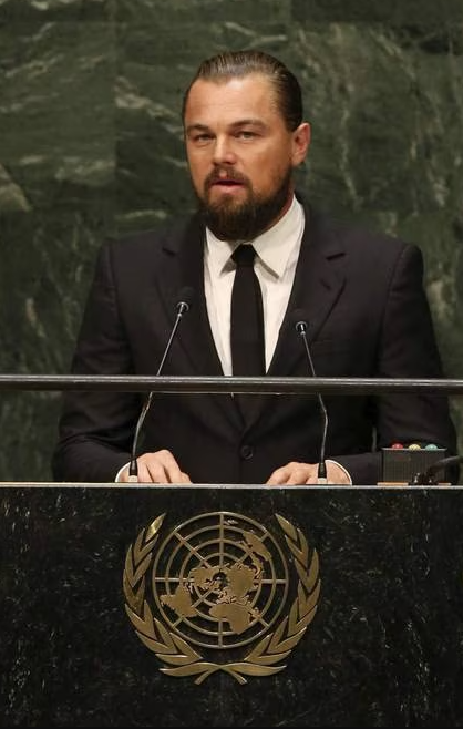 Léonardo DiCaprio lors de son discours aux Nations-Unies